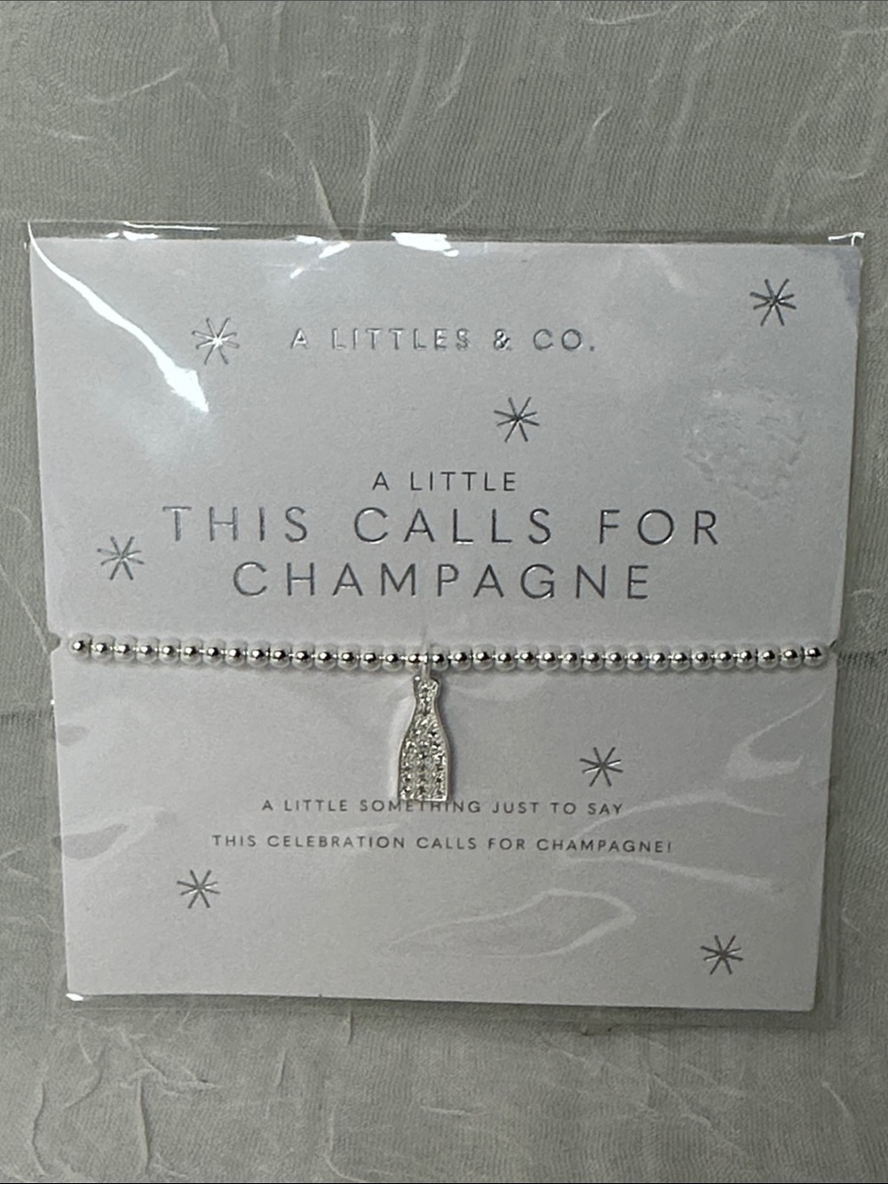 Champagne Bracelet- silver plated - celebration jewelry